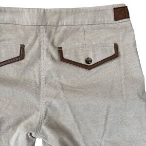 The Limited Drew Corduroy Cropped Wide‎ Leg Pants Contrast Trim 6 Old Money Vtg